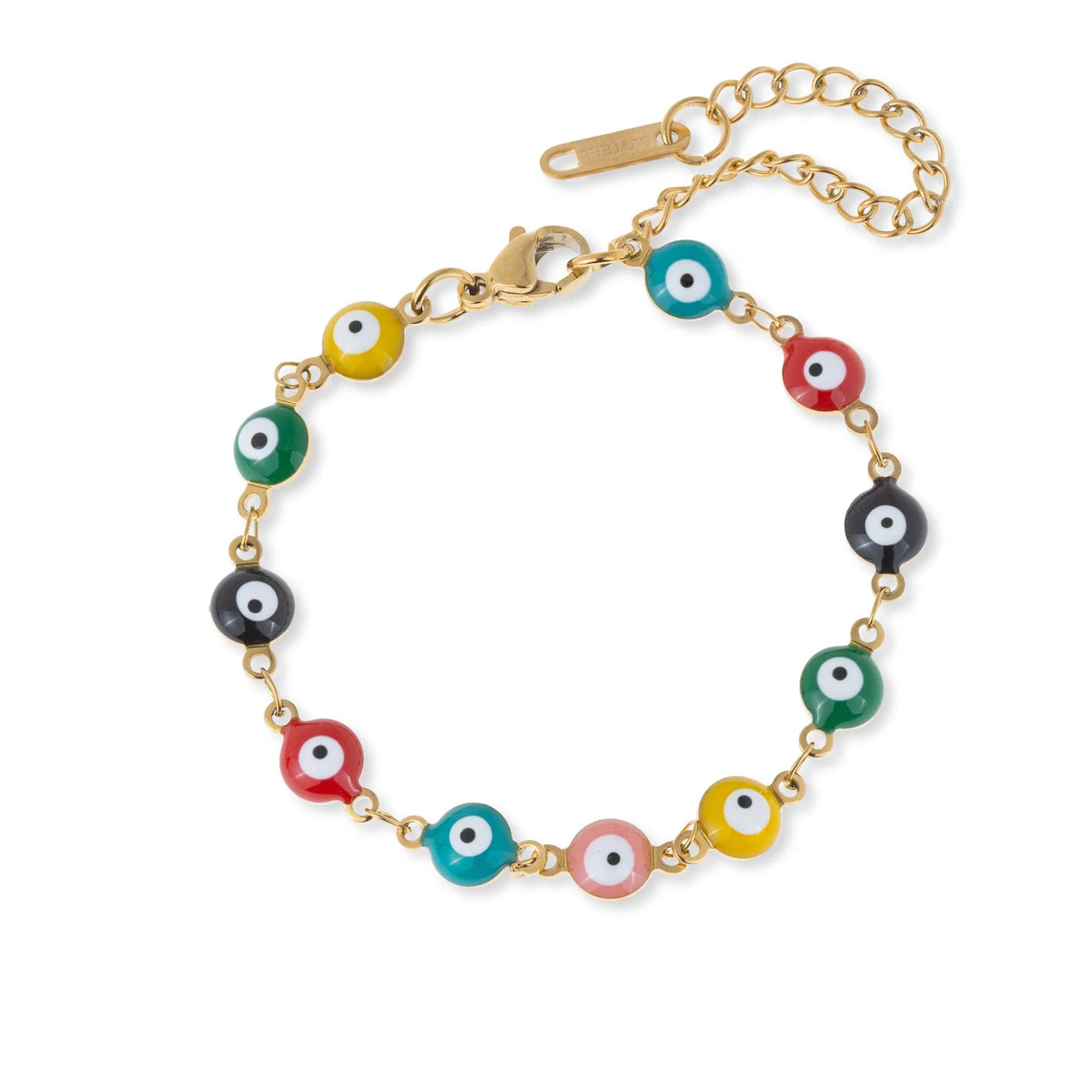 🧿 PULSERA OJO TURCO GOLD 2X1