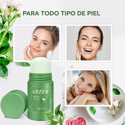 Mascarilla de Té Verde Purificante | Reduce Poros + Elimina Espinillas + Limpieza Profunda 40g