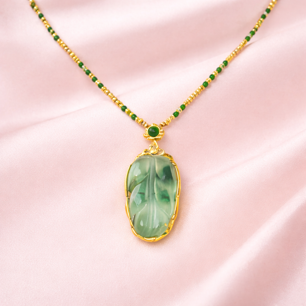 Collar de la Fortuna - Jade natural 2x1