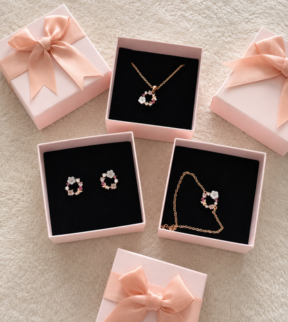 Colección Margarita (Pendientes + Pulsera + Collar)