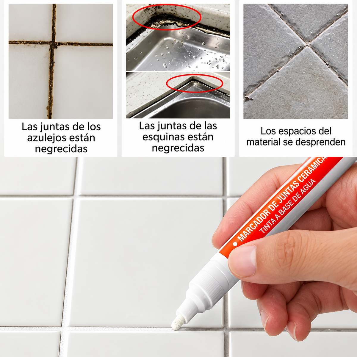 Marcador impermeable para paredes y suelos de baños