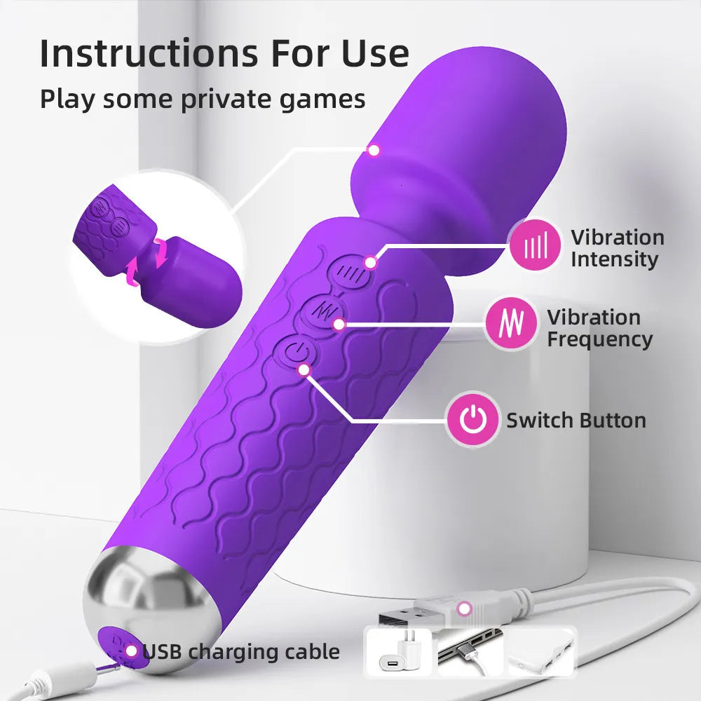 Vibrador Masajeador AV potente - Juguete para adultos femenino