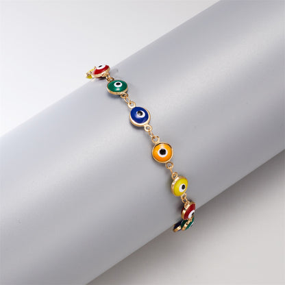 🧿 PULSERA OJO TURCO GOLD 2X1