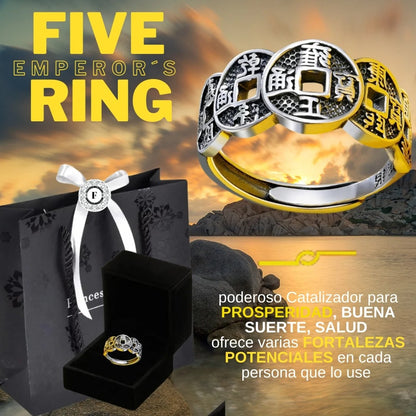 ANILLO DE LOS CINCO EMPERADORES (UNISEX-REGULABLE)